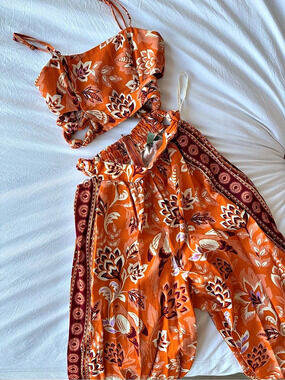 Farm Rio Floral Set in Orange print